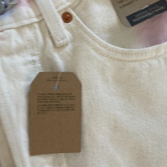 NWT Levi's 501 Jeans Denim Y2K Women Size 27x30 White Tie Dye Denim‎ Button Fly - Picture 6 of 16